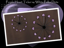 Heart Clock - Purple with White Specs