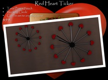 Heart Clock - Red