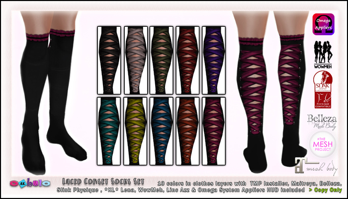 [ bubble ] Laced Corset Socks Pack