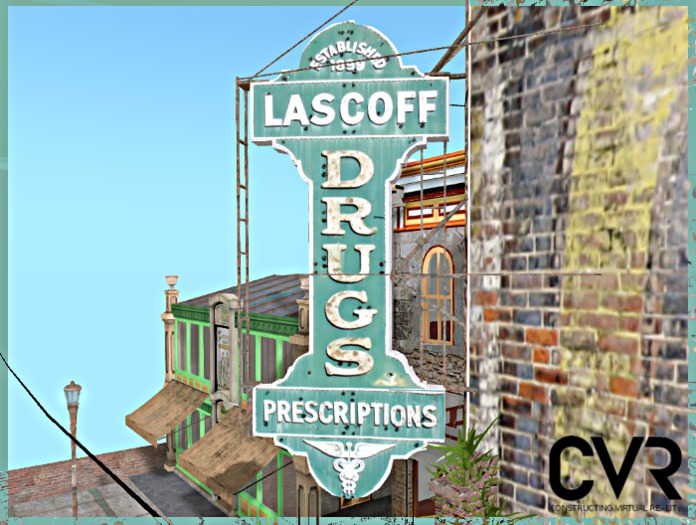 Lascoff drugs old sign box