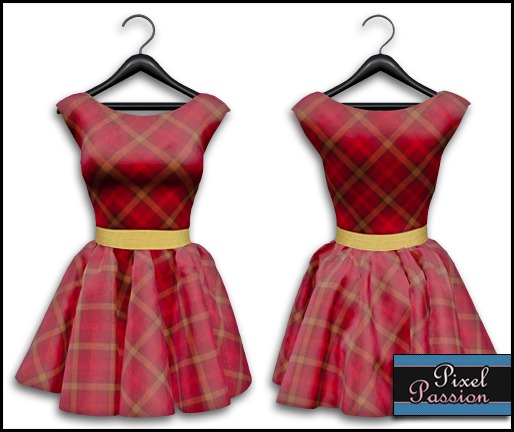 Retro Dress - Red Tartan - Pixel Passion