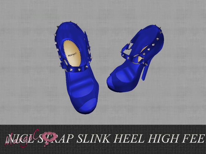 NICOL STRAP SLINK HEEL HIGH FEET BLUE - MargoC