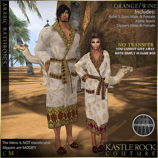 Second Life Marketplace KR Arabic Bathrobes DEMO (wear & touch)