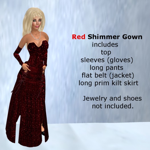 Red Shimmer Gown