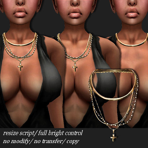 Necklace Multi-Chain Gold       -RYCA-