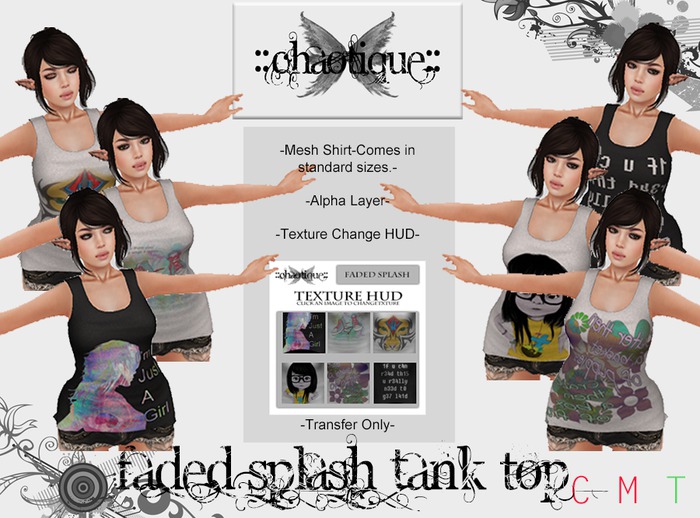 .::Chaotique::. Faded Splash Tank Top