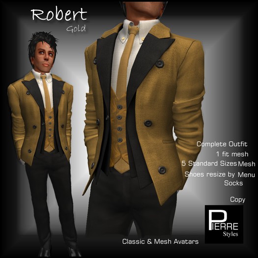 PierreStyles suit ROBERT GOLD 