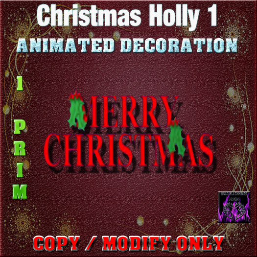 BBD - Animated Merry Christmas Holly 1!
