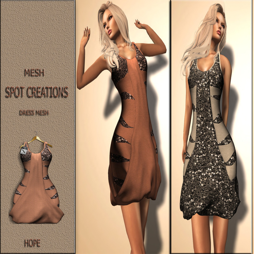 Spot Creation - Hope - Rigged Mesh Dress "Brown"