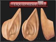 T-3D Creations [ LQ Mesh - Elf Ears 002 ] LIQUID MESH with Non Rigged Mesh - Full Perm -