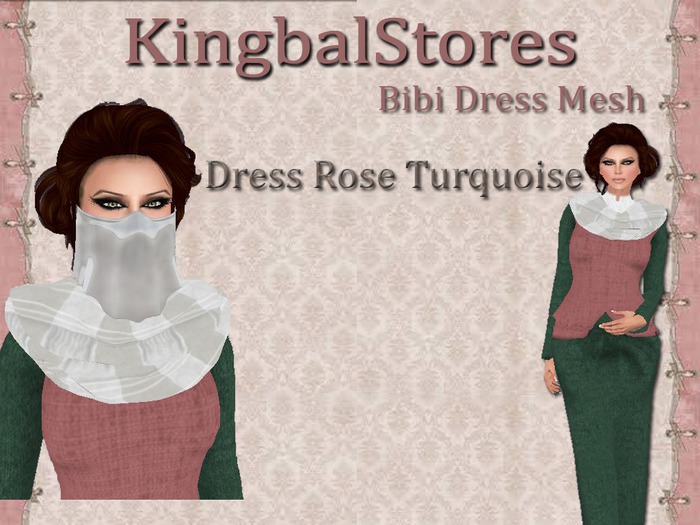 KS BIBI DRESS ROSE TURQUOISE
