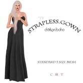 ::TY:: Strapless Gown Boho blk