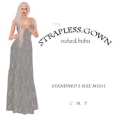 ::TY:: Strapless Gown Boho neutral
