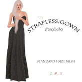 ::TY:: Strapless Gown Boho 2tone