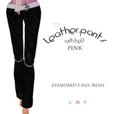 *::TY:: Belted Leather Pants - pink