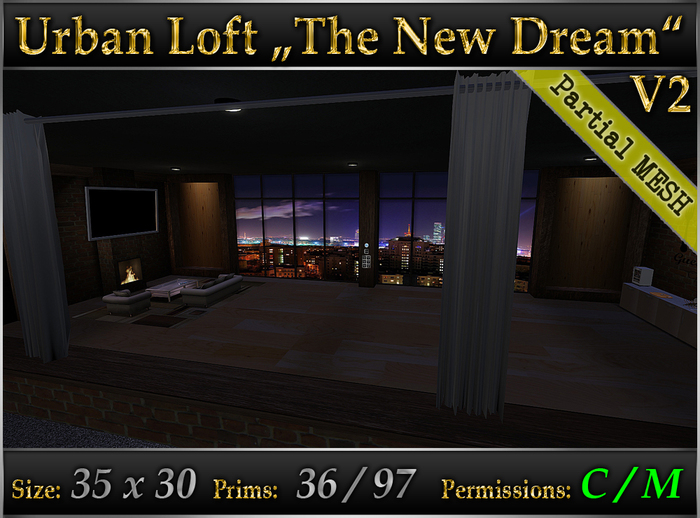 Urban Loft "The NEW Dream" - *Fully Furnished* Modern Loft Skybox - Mesh