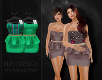 Aria Strapless Dress Green