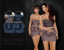 Aria Strapless Dress Navy