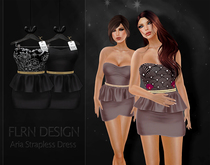 Aria Strapless Dress Black