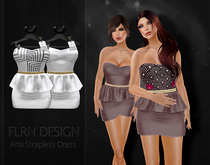Aria Strapless Dress White