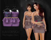 Aria Strapless Dress Purple