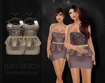 Aria Strapless Dress Beige