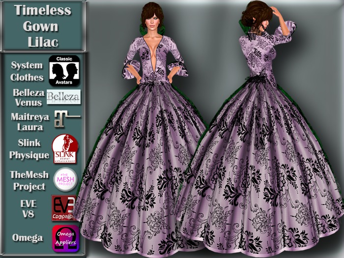 [TKS] BASIC -  Timeless Lace Gown Lilac