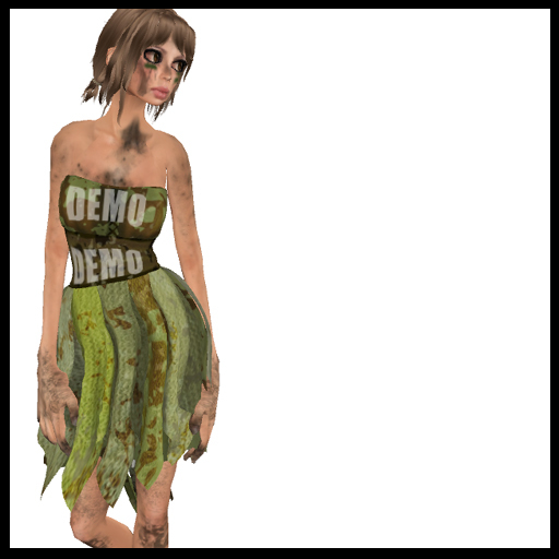 CHAVSHOP - Strapless Rags Dress  DEMO