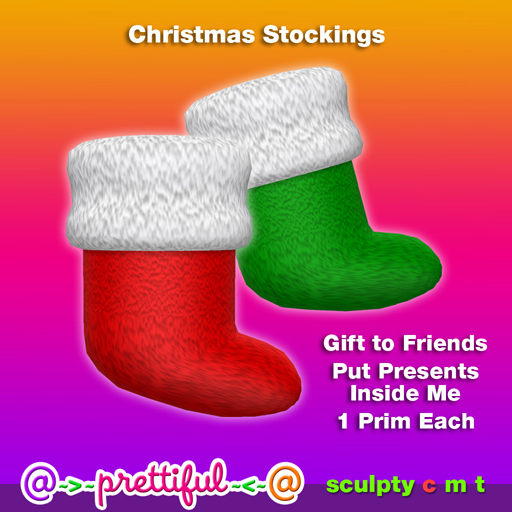 @~>~ PrettiFuL ~<~@ Christmas Stockings [ Red + Green ] Use these as Giftboxes