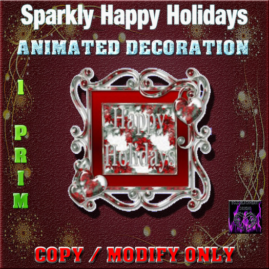 BBD - Animated Sparkly Happy Holiday Sign!