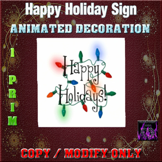 BBD - Happy Holiday Animated Sign!