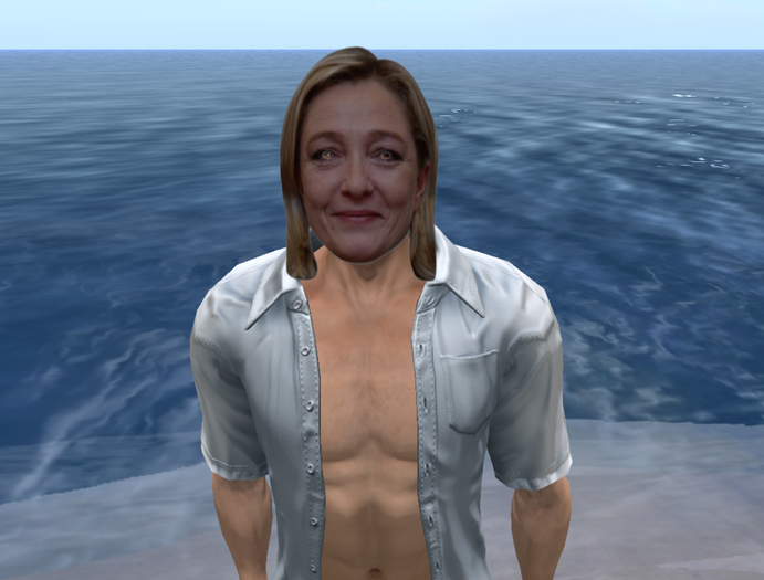 Máscara de Marine Le Pen