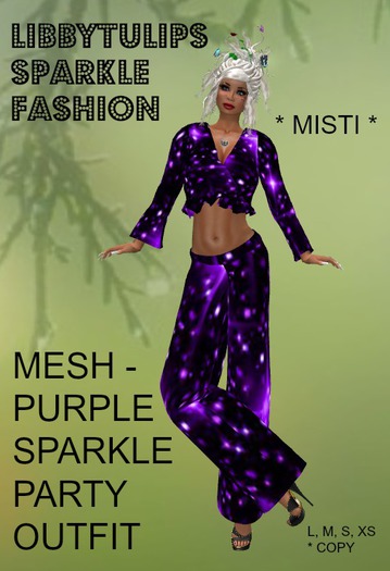 * Misti * Purple Sparkle Party Outfit - Mesh (box)