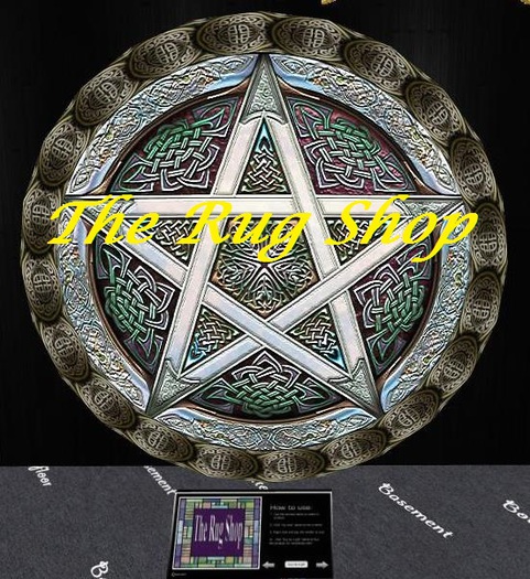 Round Rug  Celtic phesent blue 2
