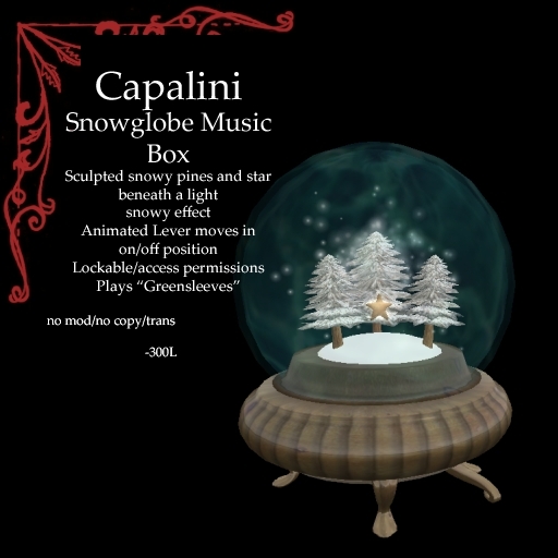 Capalini Snowglobe - Snowy Pines