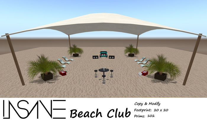 ~InSaNe~ Beach club (Boxed) New