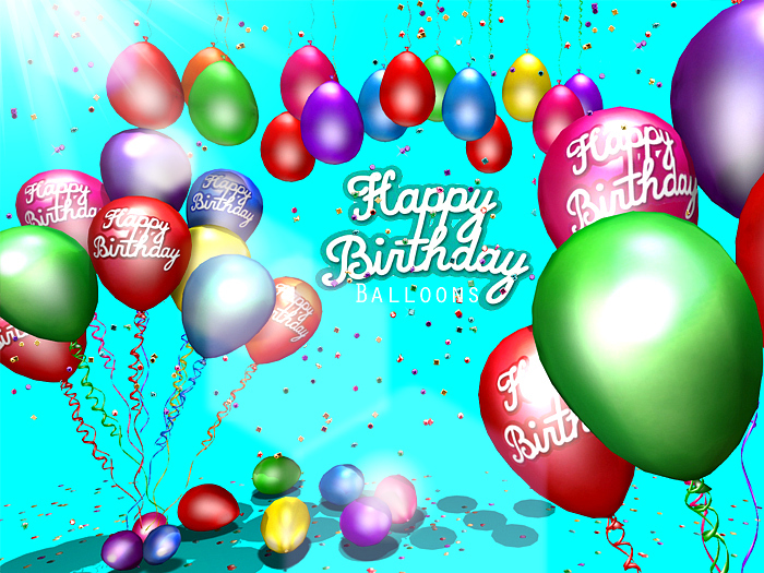 Happy Birthday Colorful Mesh Balloon & Confetti Pack
