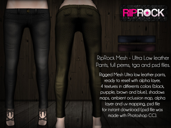 RipRock MESH - Ultra Low Leather Pants, full perms,
