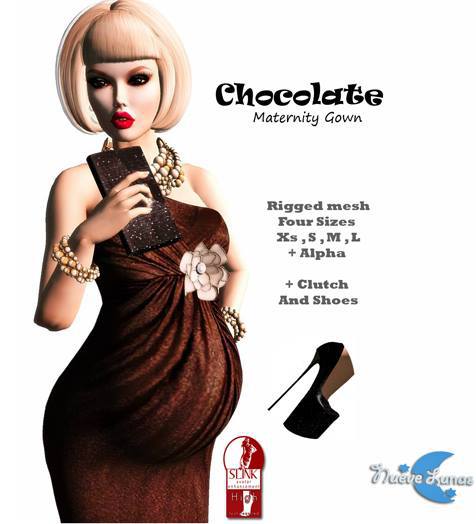 Chocolate Maternity Gown
