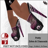 .::DS::. Pretty in Zebra & Diamonds slink high shoes