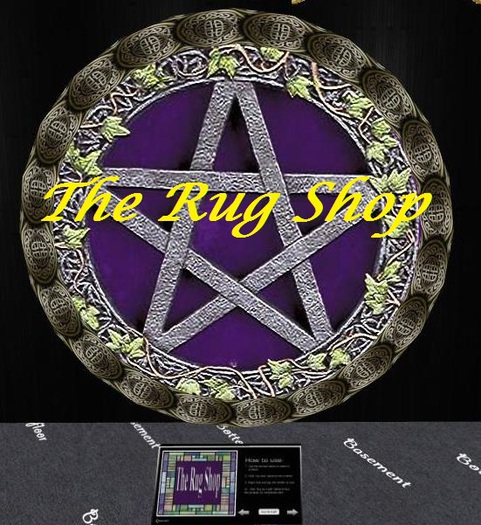 Round Rug  Celtic phesent blue 2