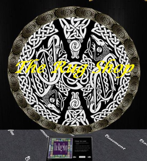 Round Rug Celtic dragon 17 