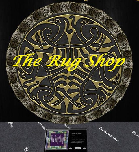 Round Rug Celtic phesent gold 1 
