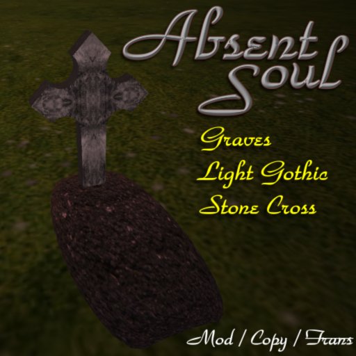 AS - Grave (gothic light stone cross)