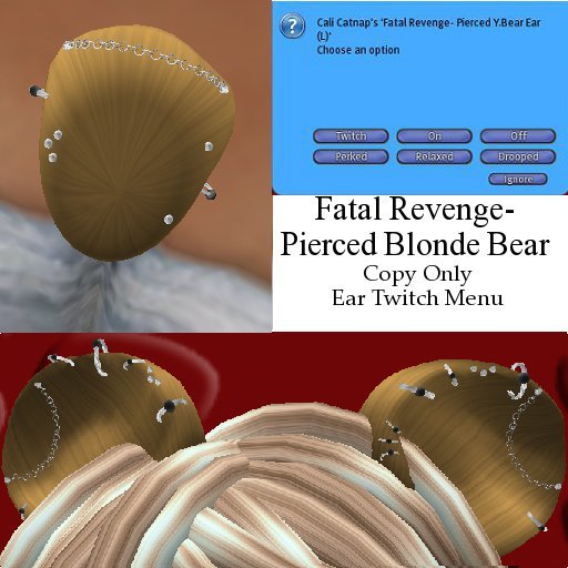 Fatal Revenge- {Neko} Yellow Bear (Pierced) Tail*Ears (Promo Sale)
