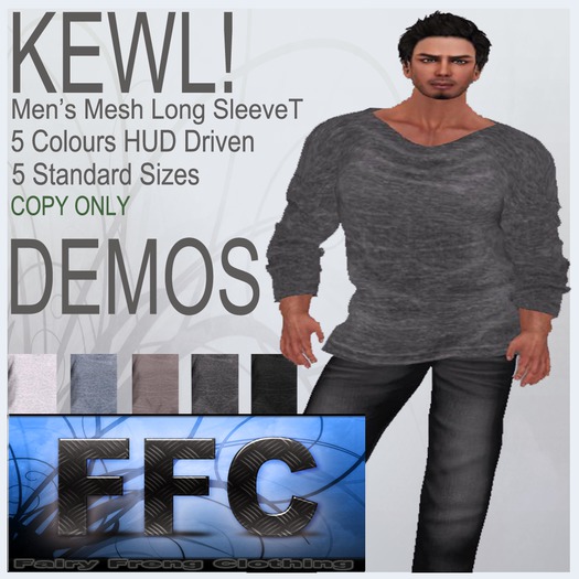 Kewl! Men's Mesh Long Sleeve T  Demos