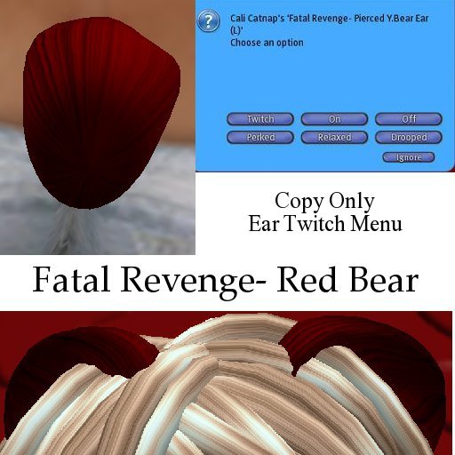 Fatal Revenge- {Neko} Red Bear Tail*Ears (Promo Sale)