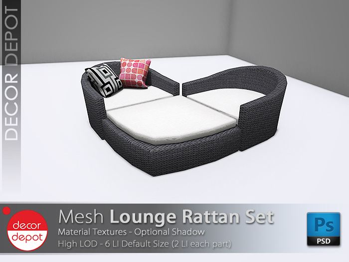 [DD] - FULL PERM  Lounge Rattan Set