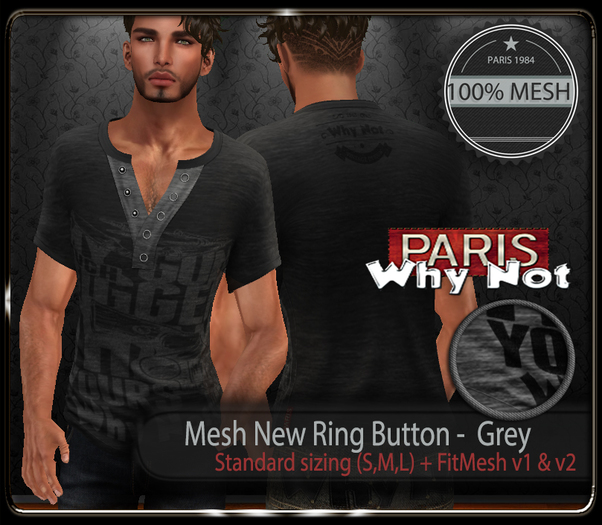 \Why Not - Ring Button Shirt - Grey - 