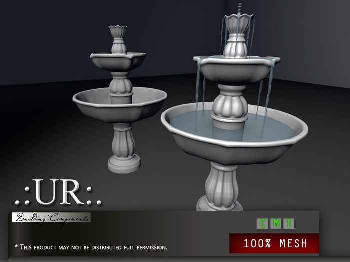 .:UR:. Cottage Fountain (full perm mesh)